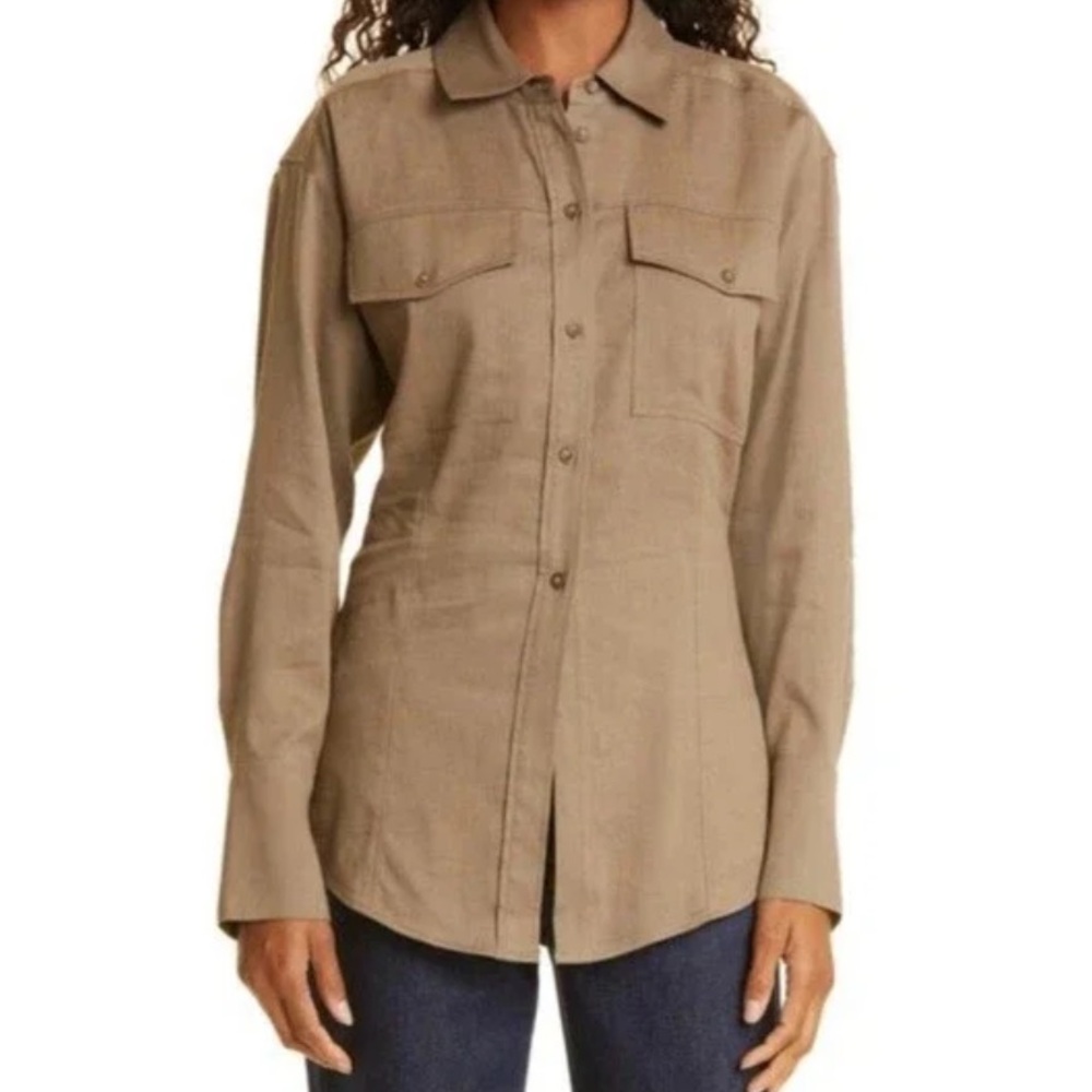 Frame Arie Cut-away Button front shirt Size XS